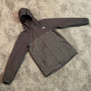 Grey Northface Rain Resistance WindBreaker Youth